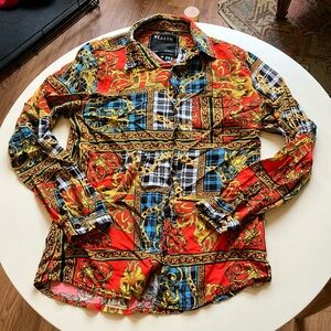 Reason button-down shirt in chain print